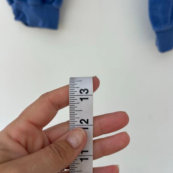 Suzi Kondi Blue Velour Jogger Track Pants Sweats Small Pull On Comfort Velvet - Picture 9 of 9